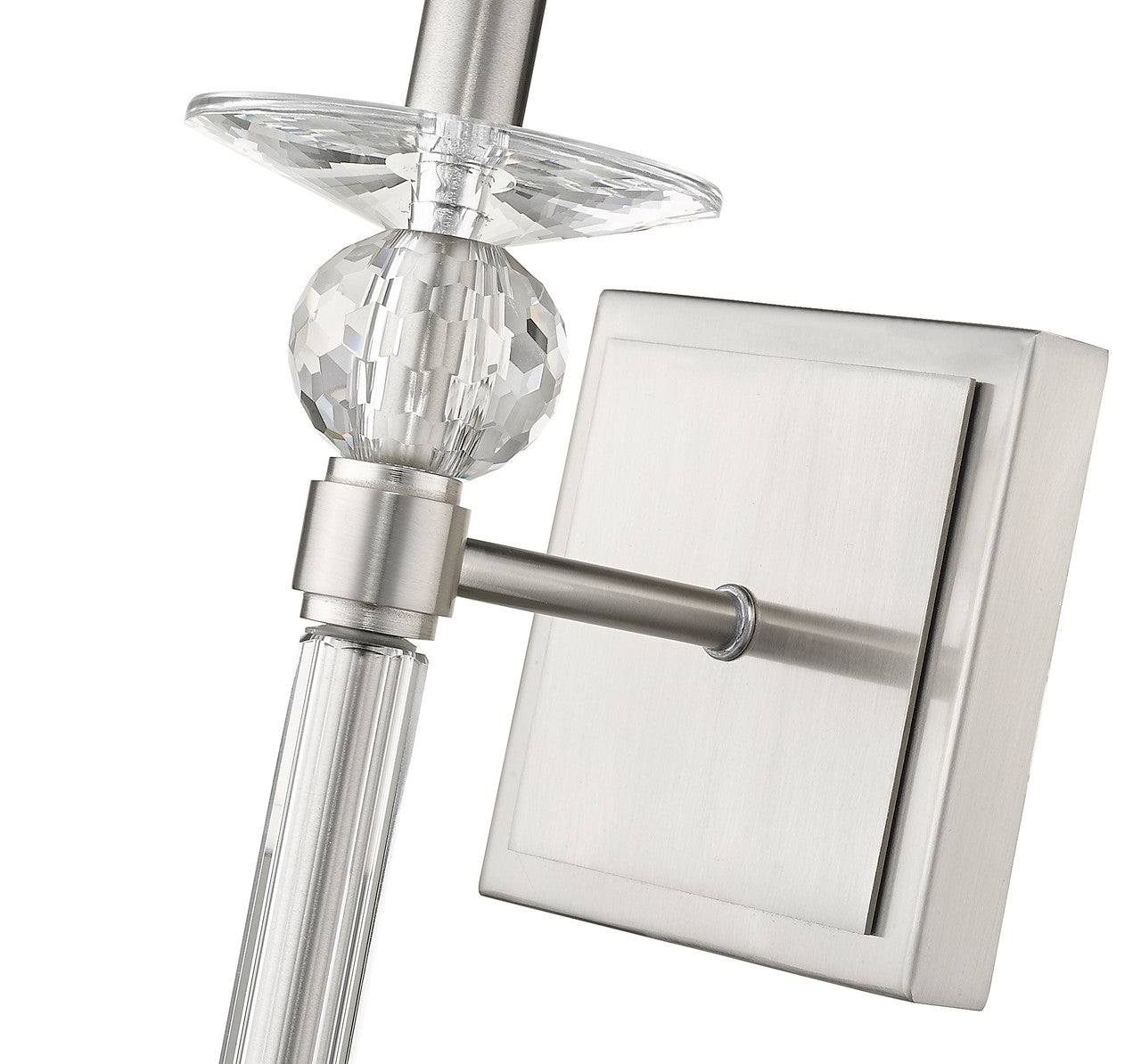 Z-Lite Ava 1 Light Wall Sconce in Brushed Nickel 804-1S-BN