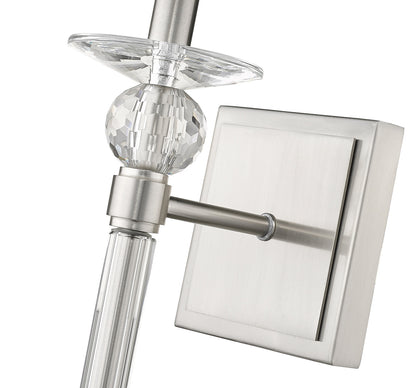 Z-Lite Ava 1 Light Wall Sconce in Brushed Nickel 804-1S-BN