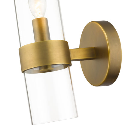 Z-Lite Datus 1 Light Wall Sconce in Rubbed Brass 4008-1S-RB