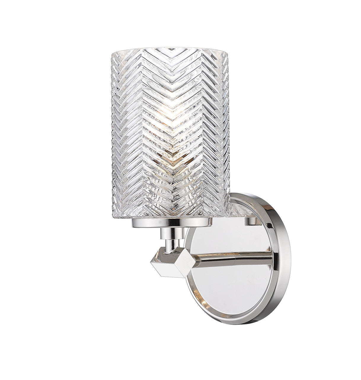 Z-Lite Dover Street 1 Light Wall Sconce in Polished Nickel 1934-1S-PN