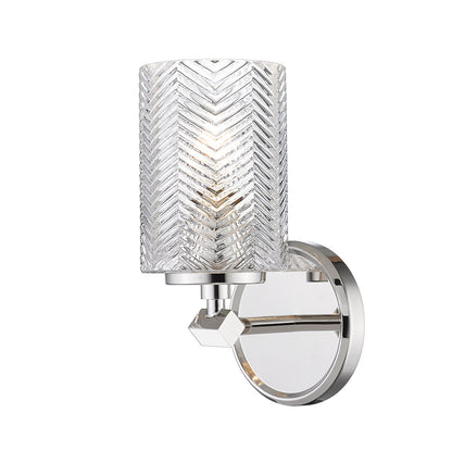 Z-Lite Dover Street 1 Light Wall Sconce in Polished Nickel 1934-1S-PN