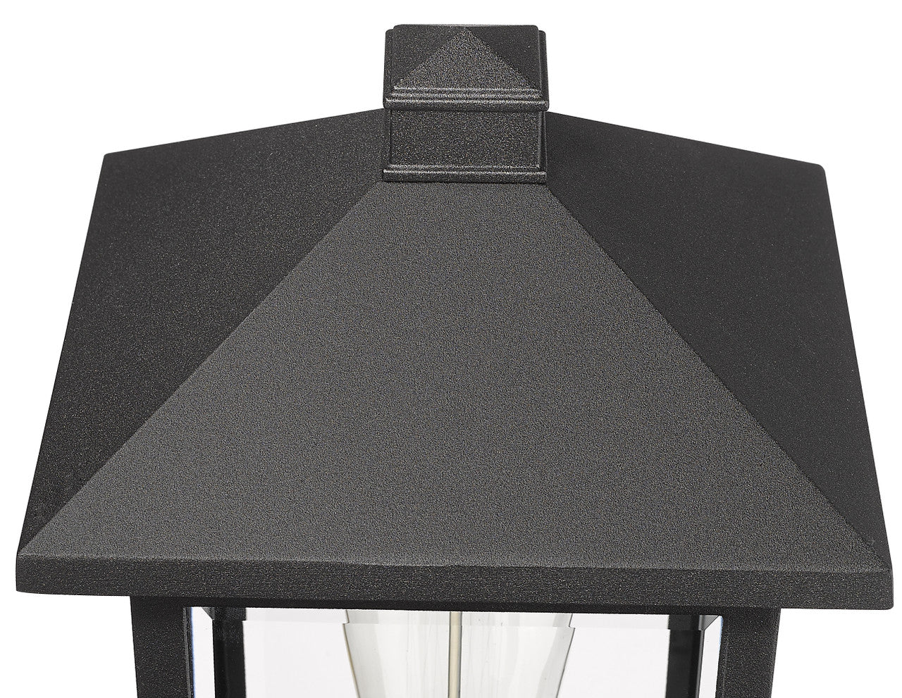 Z-Lite Portland 1 Light Outdoor Post Mount Fixture in Black 531PHMR-BK