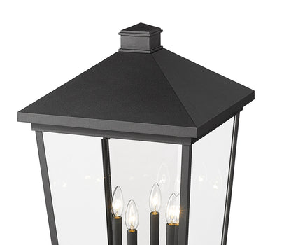 Z-Lite Beacon 4 Light Outdoor Post Mounted Fixture in Black 568PHXXLS-536P-BK