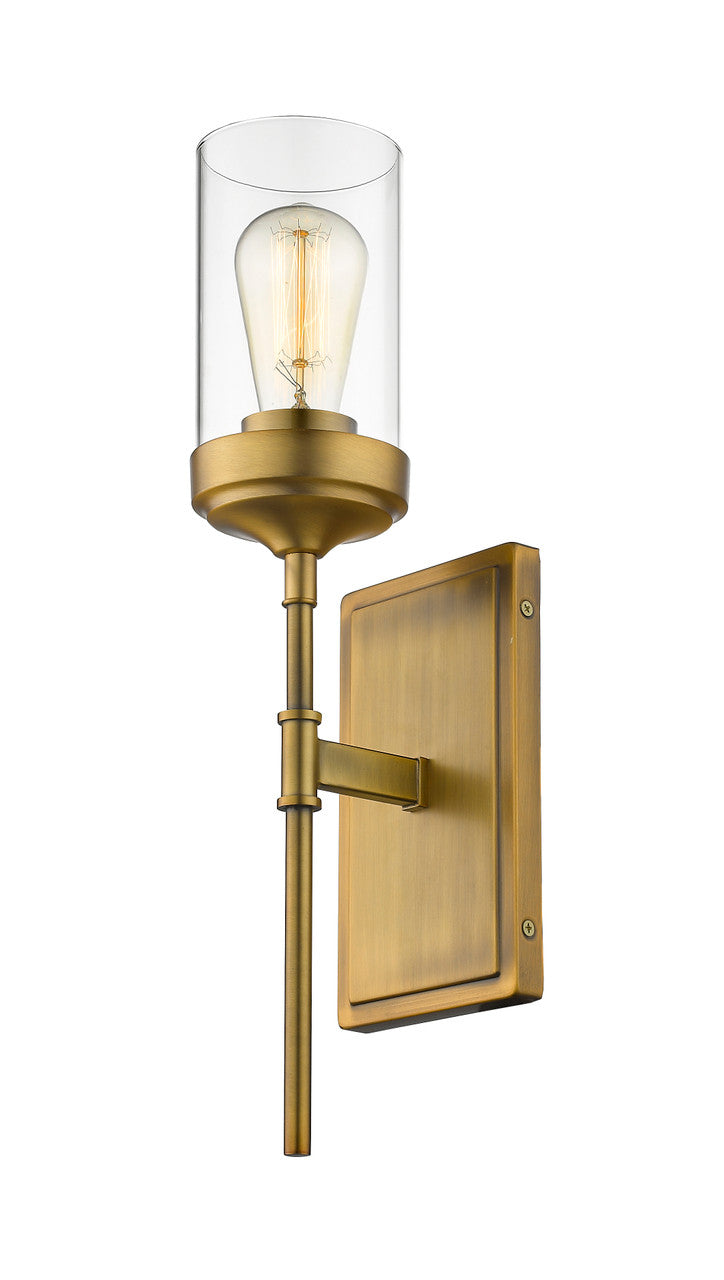 Z-Lite Calliope 1 Light Wall Sconce in Foundry Brass 617-1S-FB