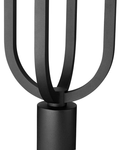 Z-Lite Leland 1 Light Outdoor Post Mounted Fixture in Sand Black 5005PHM-519P-BK-LED