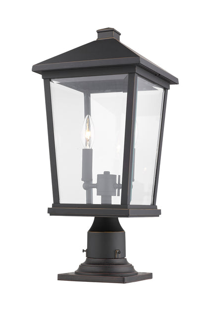 Z-Lite Beacon 2 Light Outdoor Pier Mounted Fixture in Oil Rubbed Bronze 568PHBR-533PM-ORB