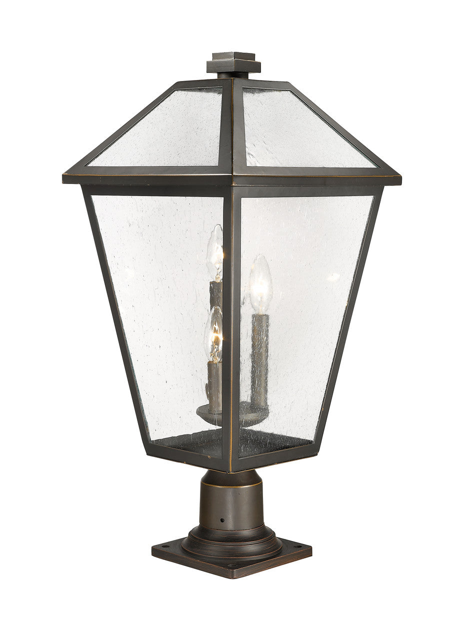 Z-Lite Talbot 3 Light Outdoor Pier Mounted Fixture in Oil Rubbed Bronze 579PHXLR-533PM-ORB