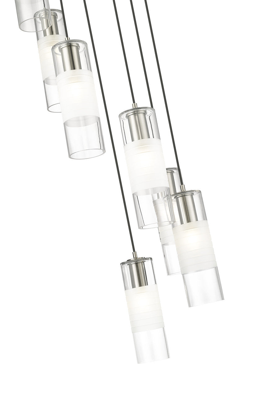 Z-Lite Alton 7 Light Chandelier in Brushed Nickel 824P-7R-BN