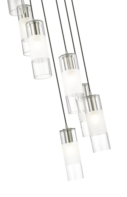 Z-Lite Alton 7 Light Chandelier in Brushed Nickel 824P-7R-BN