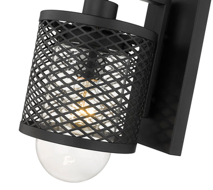 Z-Lite Kipton 1 Light Wall Sconce in Matte Black 3037-1S-MB