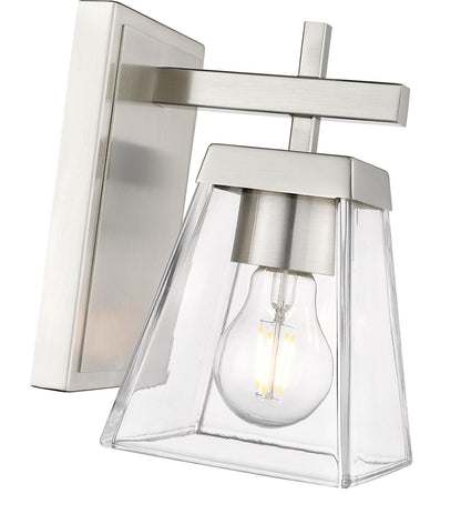 Z-Lite Lauren 1 Light Wall Sconce in Brushed Nickel 819-1S-BN