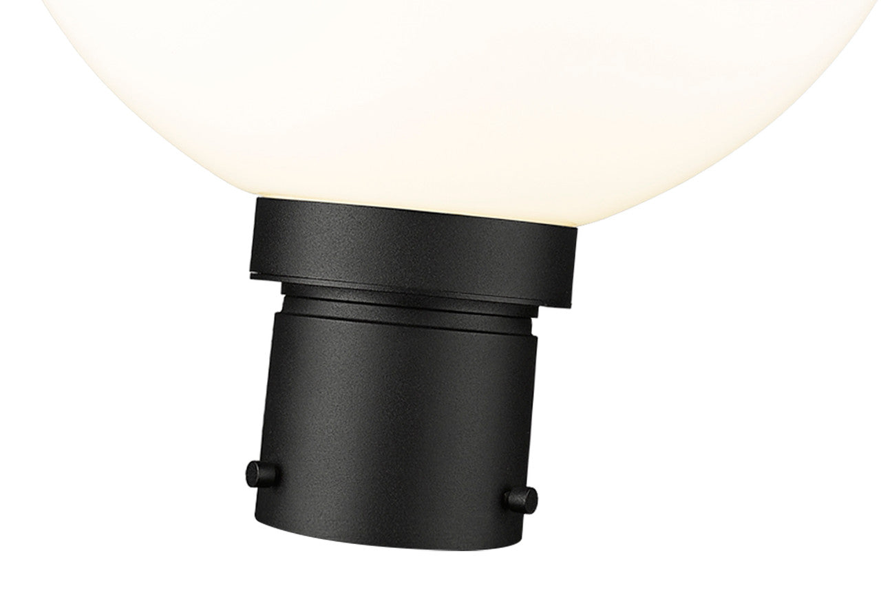 Z-Lite Laurent 1 Light Outdoor Post Mount Fixture in Black 597PHB-BK