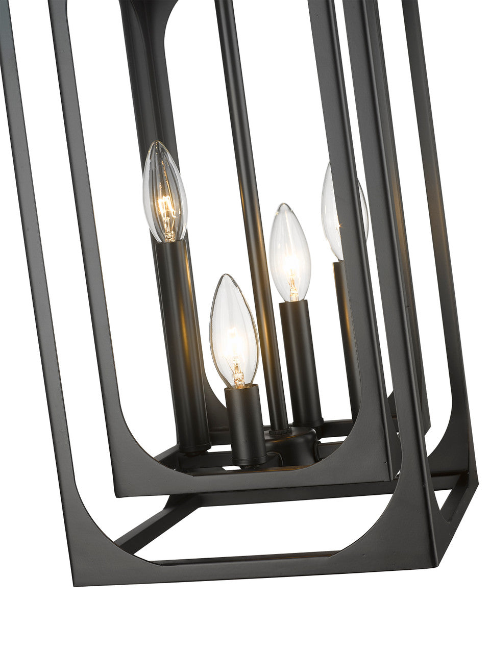 Z-Lite Easton 4 Light Chandelier in Matte Black 3038-4MB