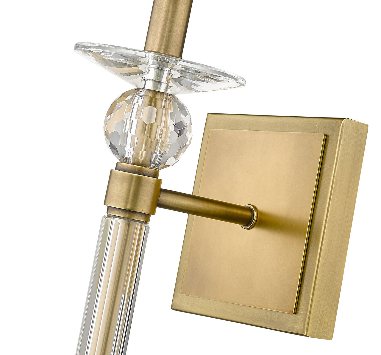 Z-Lite Ava 1 Light Wall Sconce in Rubbed Brass 804-1S-RB