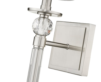 Z-Lite Mia 1 Light Wall Sconce in Brushed Nickel 805-1S-BN