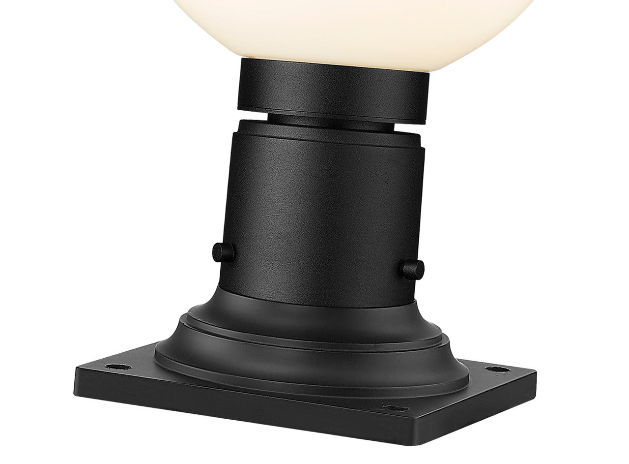 Z-Lite Laurent 1 Light Outdoor Pier Mounted Fixture in Black 597PHM-533PM-BK