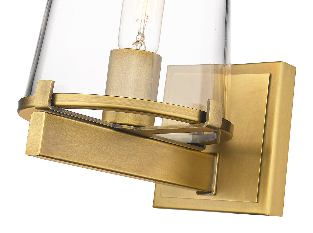 Z-Lite Callista 1 Light Wall Sconce in Rubbed Brass 3032-1V-RB