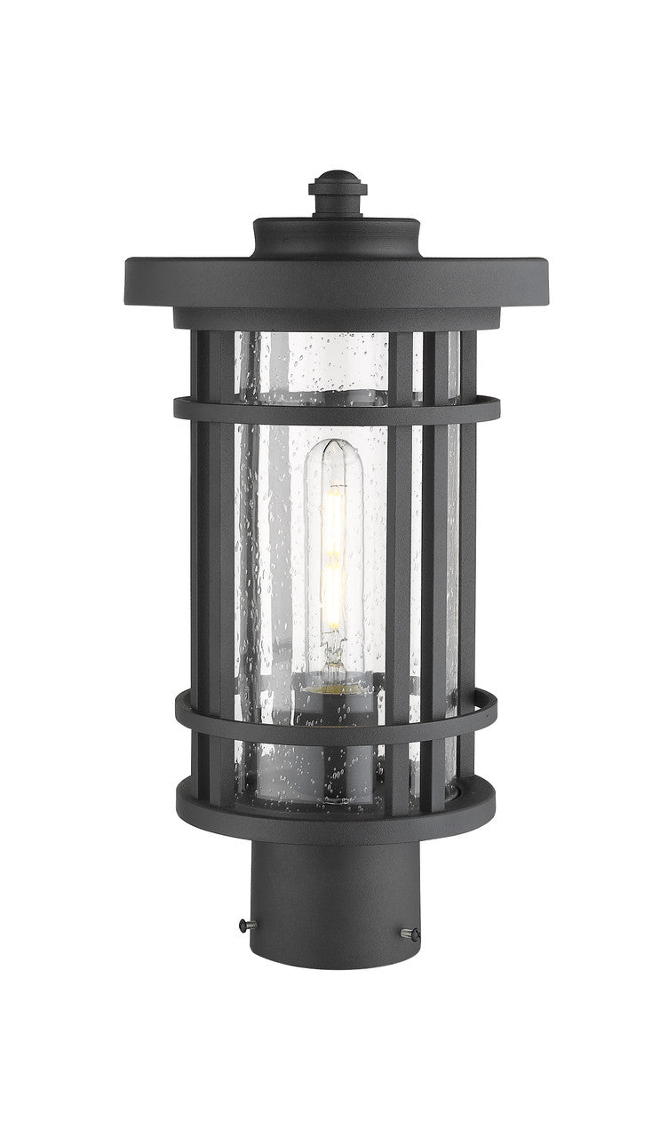 Z-Lite Jordan 1 Light Outdoor Post Mount Fixture in Black 570PHM-BK