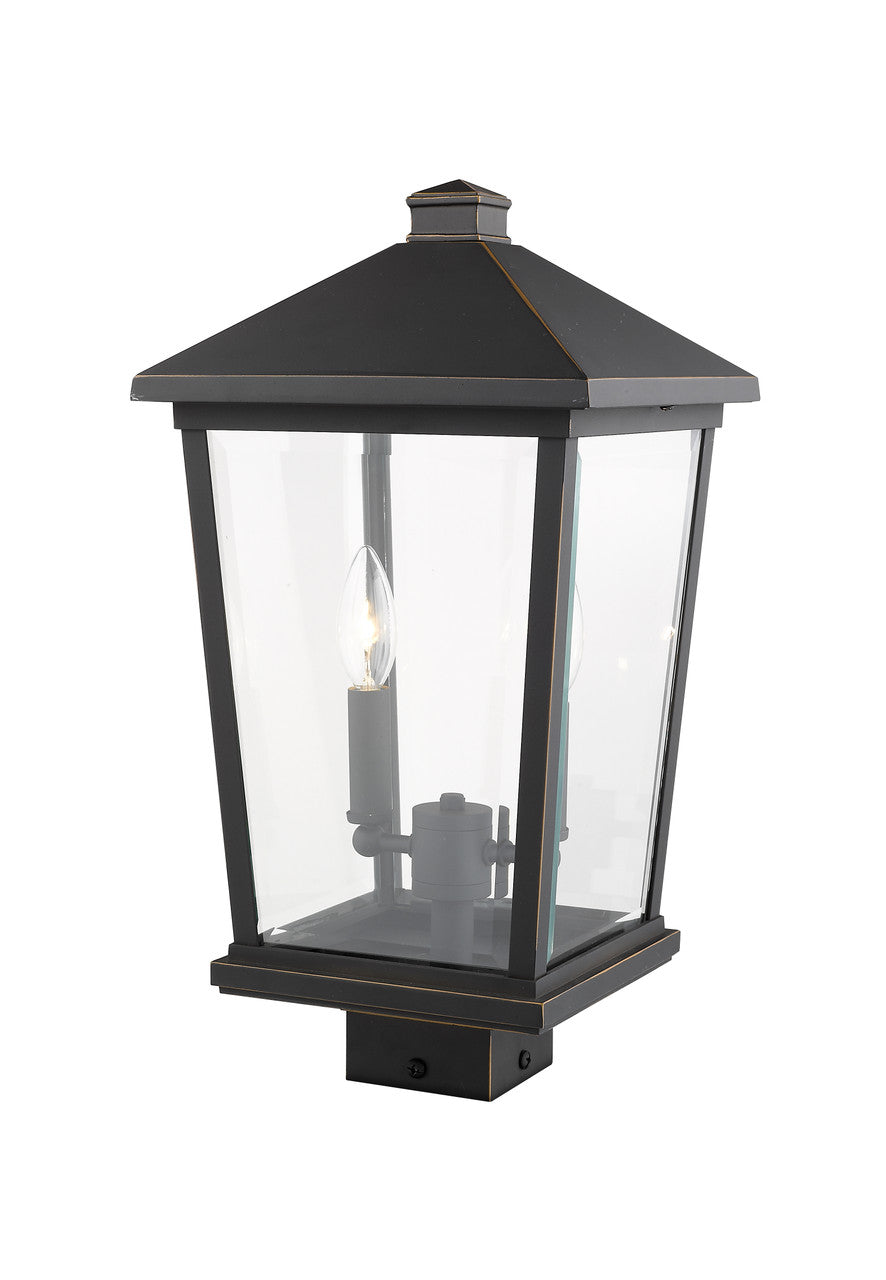 Z-Lite Beacon 2 Light Outdoor Post Mount Fixture in Oil Rubbed Bronze 568PHBS-ORB