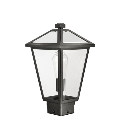 Z-Lite Talbot 1 Light Outdoor Post Mount Fixture in Black 579PHMS-BK