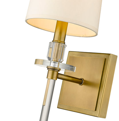 Z-Lite Sophia 1 Light Wall Sconce in Rubbed Brass 803-1S-RB