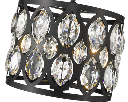 Z-Lite Dealey 3 Light Chandelier in Matte Black 6010-12MB