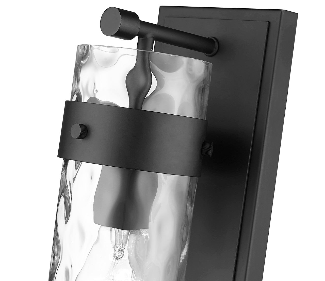 Z-Lite Fontaine 1 Light Wall Sconce in Matte Black 3035-1V-MB