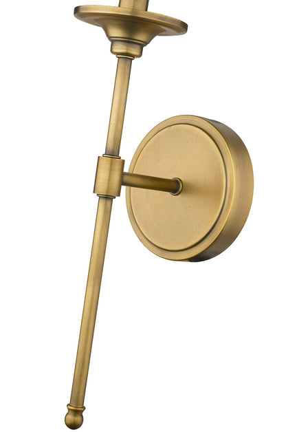 Z-Lite Emily 1 Light Wall Sconce in Rubbed Brass 3033-1S-RB