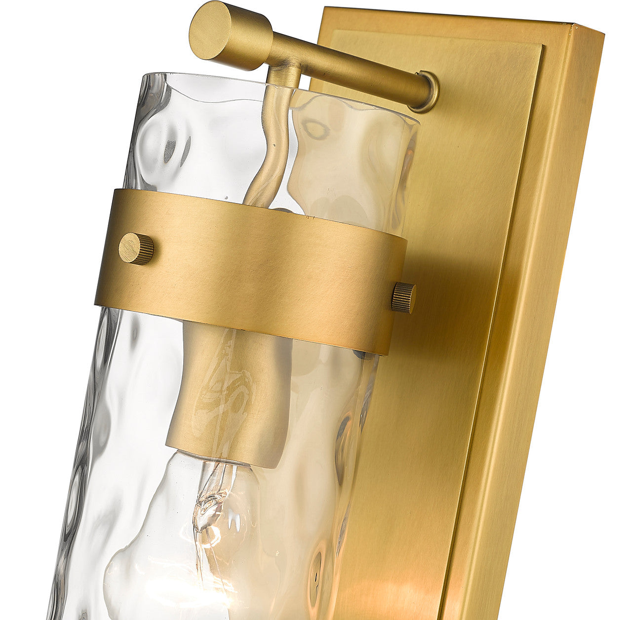 Z-Lite Fontaine 1 Light Wall Sconce in Rubbed Brass 3035-1V-RB