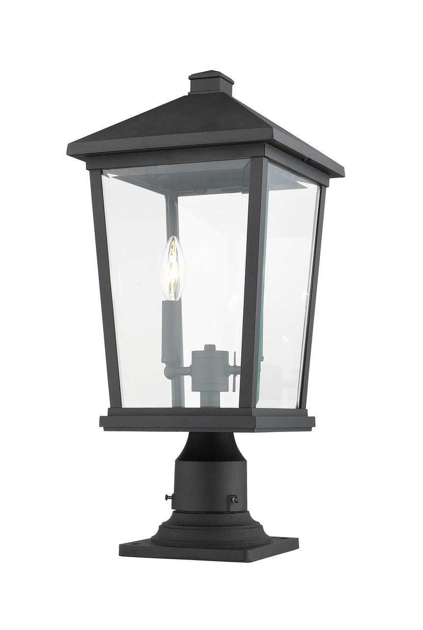 Z-Lite Beacon 2 Light Outdoor Pier Mounted Fixture in Black 568PHBR-533PM-BK