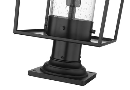 Z-Lite Sheridan 1 Light Outdoor Pier Mounted Fixture in Black 594PHBR-533PM-BK