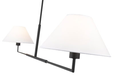 Z-Lite Leila 2 Light Chandelier in Matte Black 744-62L-MB