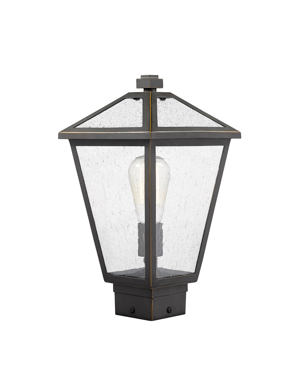 Z-Lite Talbot 1 Light Outdoor Post Mount Fixture in Oil Rubbed Bronze 579PHMS-ORB