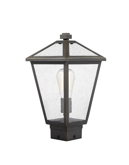 Z-Lite Talbot 1 Light Outdoor Post Mount Fixture in Oil Rubbed Bronze 579PHMS-ORB