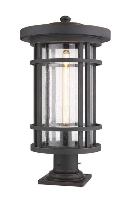 Z-Lite Jordan 1 Light Outdoor Pier Mounted Fixture in Oil Rubbed Bronze 570PHXL-533PM-ORB