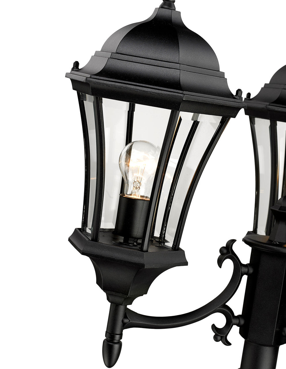 Z-Lite Wakefield 3 Light Outdoor Post Mounted Fixture in Black 522MP3-BK