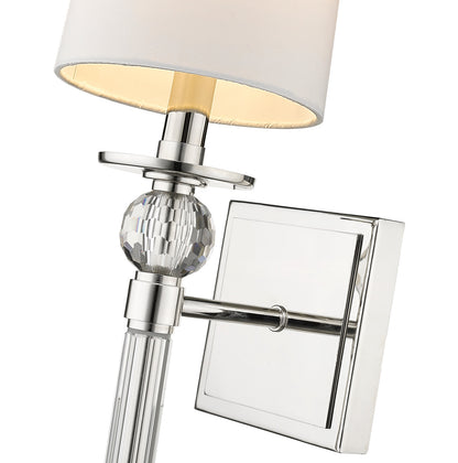 Z-Lite Mia 1 Light Wall Sconce in Polished Nickel 805-1S-PN