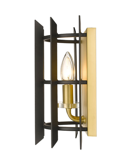 Z-Lite Haake 2 Light Wall Sconce in Satin Brass 338-2S-MB+SBR