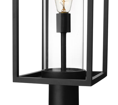 Z-Lite Dunbroch 1 Light Outdoor Pier Mounted Fixture in Black 584PHBR-533PM-BK