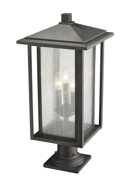 Z-Lite Aspen 3 Light Outdoor Pier Mounted Fixture in Oil Rubbed Bronze 554PHXLR-533PM-ORB