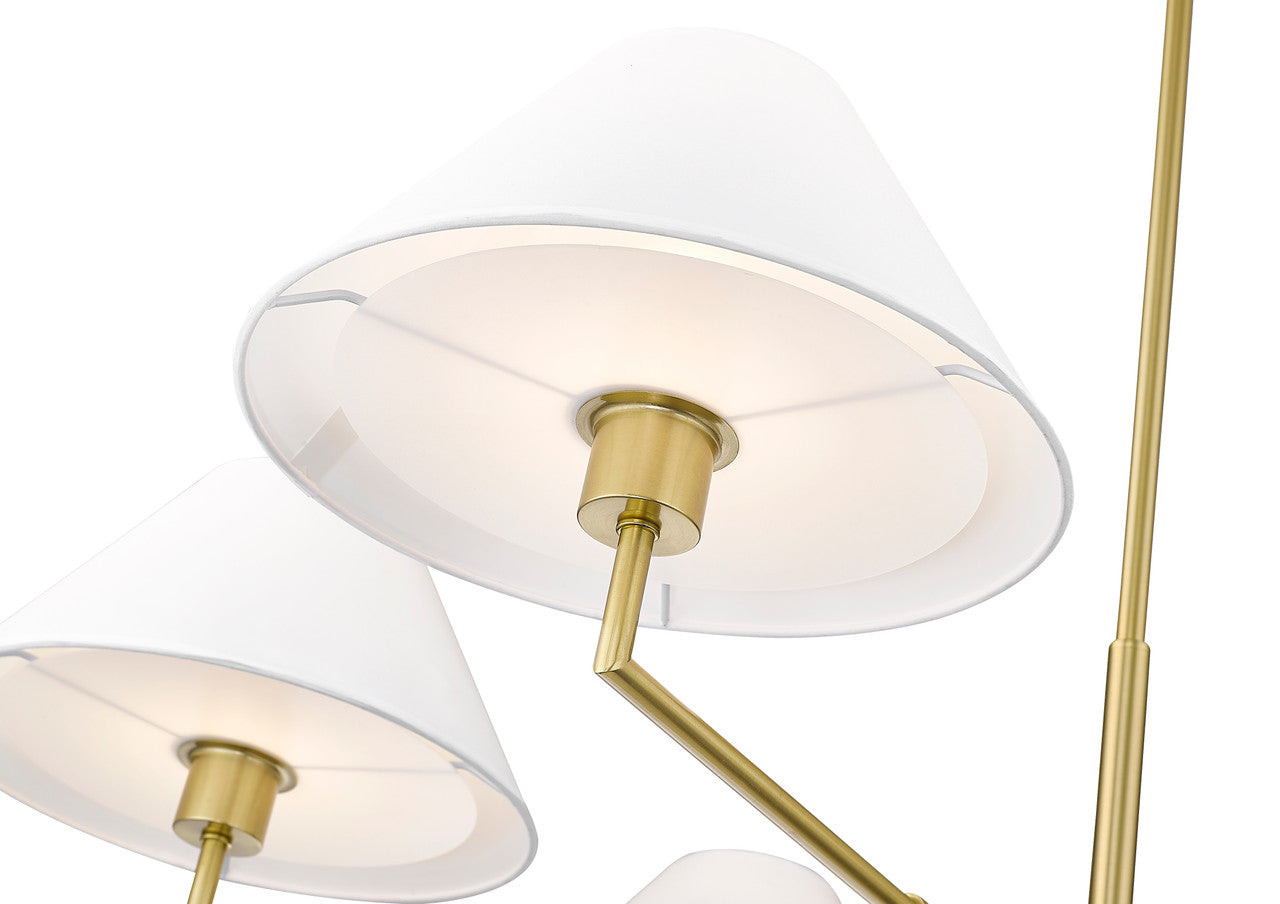 Z-Lite Leila 6 Light Chandelier in Luxe Gold 744-44R-LG