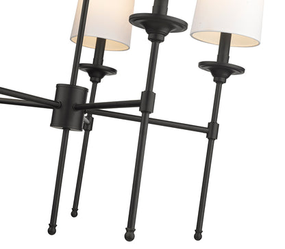 Z-Lite Emily 5 Light Chandelier in Matte Black 3033-5MB