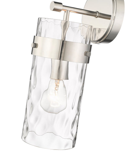 Z-Lite Fontaine 1 Light Wall Sconce in Polished Nickel 3035-1SS-PN