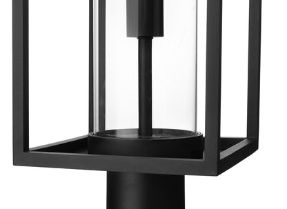 Z-Lite Dunbroch 1 Light Outdoor Post Mount Fixture in Black 584PHBR-BK