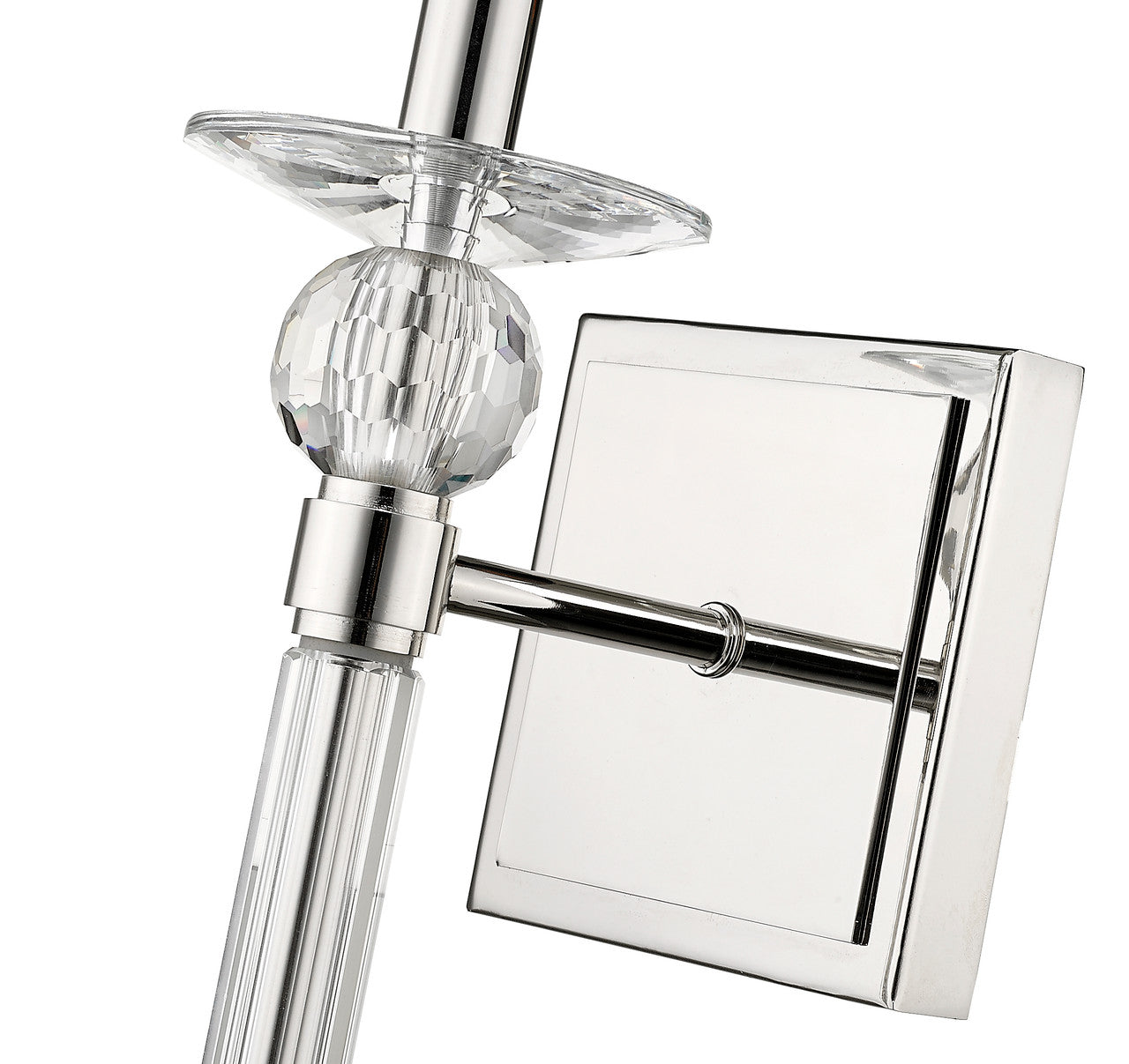 Z-Lite Ava 1 Light Wall Sconce in Polished Nickel 804-1S-PN