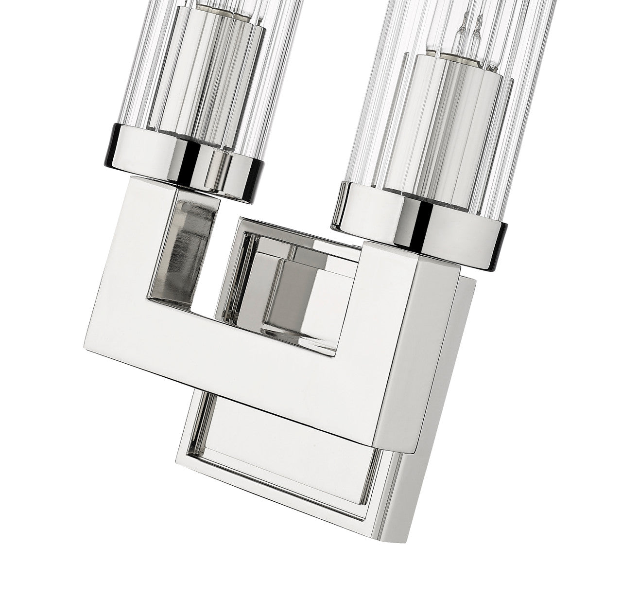 Z-Lite Beau 2 Light Wall Sconce in Polished Nickel 3031-2S-PN