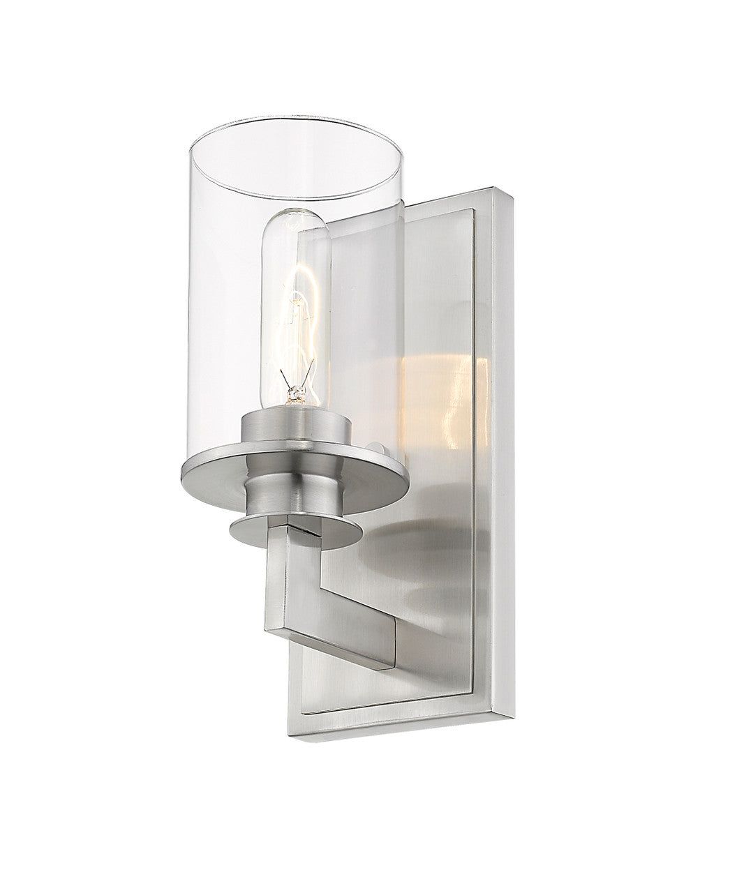 Z-Lite Savannah 1 Light Wall Sconce in Brushed Nickel 462-1S-BN