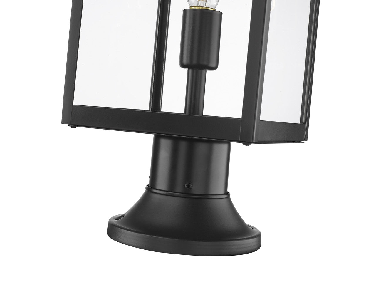 Z-Lite Nuri 1 Light Outdoor Pier Mounted Fixture in Black 596PHMR-553PM-BK