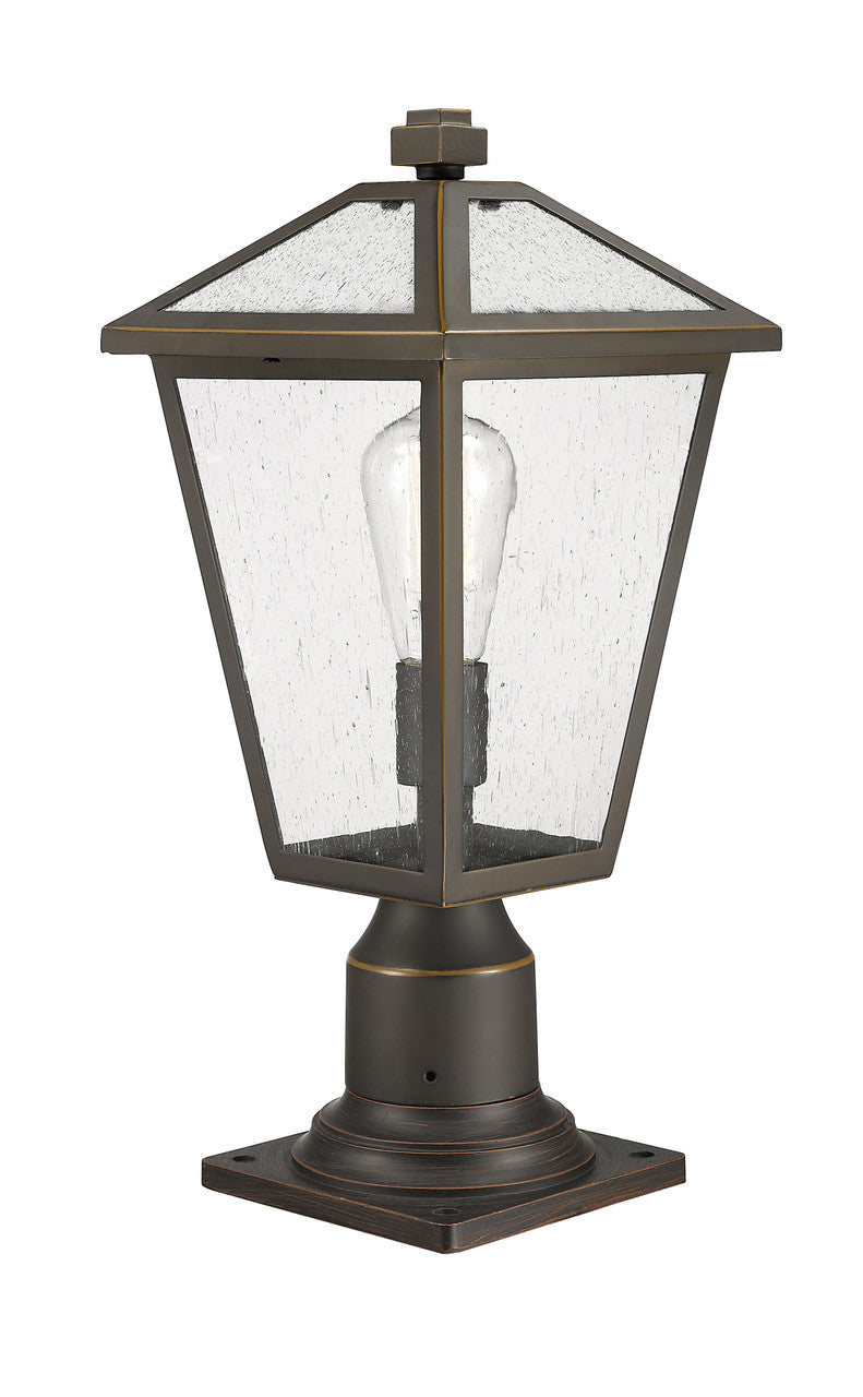 Z-Lite Talbot 1 Light Outdoor Pier Mounted Fixture in Oil Rubbed Bronze 579PHMR-533PM-ORB