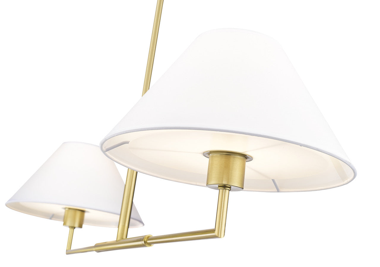 Z-Lite Leila 2 Light Chandelier in Luxe Gold 744-42L-LG